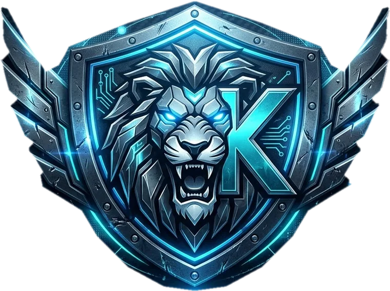 Krypton Defence Solutions emblem: a lion on a steel shield